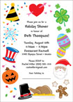 personalized holiday theme invitation